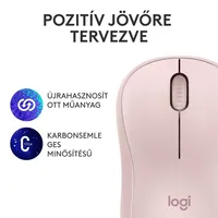 Vezetéknélküli egér Logitech M240 Silent Bluetooth rózsaszín illusztráció, fotó 3