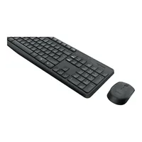 Vezetéknélküli billentyűzet + egér Logitech MK235 Combo fekete US illusztráció, fotó 2