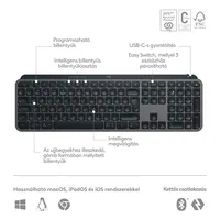 Vezetéknélküli billentyűzet Logitech MX Keys S fekete US illusztráció, fotó 2