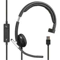 Fejhallgató Logitech H650e USB fekete vezetékes mono headset illusztráció, fotó 3