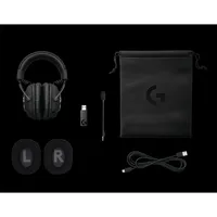 Fejhallgató Logitech PRO X Lightspeed Wireless fekete gamer headset illusztráció, fotó 4