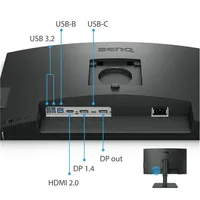 Monitor 27  3840x2160 IPS VGA HDMI DP USB USB-C BenQ PD2506Q illusztráció, fotó 5