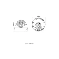 Dome kamera analóg, beltéri, 650TVL, 3.6mm, IR20m, BLC, DWDR, 2DNR illusztráció, fotó 2