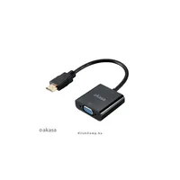 HDMI - VGA átalakító 20cm - Akasa AK-CBHD15-20BK, ár, vásárlás adat-lap