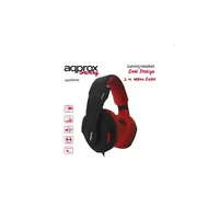 Gaming Headset Snake 40mm sztereó hangszoró 2m kábel Fekete-Piros APPROX illusztráció, fotó 1