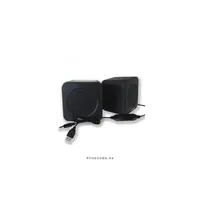 Mini Hangszóró Szett 2.0 5W (3.5mm - USB) Fekete APPROX APPSPAE illusztráció, fotó 2