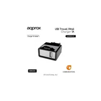 Telefon töltő 5V/1A 1db USB Fekete Univerzális illusztráció, fotó 3