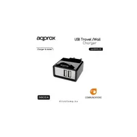 Telefon töltő 5V/2.1A 2db USB Fekete Univerzális illusztráció, fotó 2