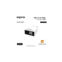 Univerzális Telefon töltő 5V/2.1A 2db USB Fehér illusztráció, fotó 3