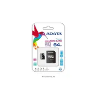 Memória-kártya 64GB MicroSDHC + Adapter UHS-I CLASS10 ADATA AUSDX64GUICL10-RA1 Technikai adatok