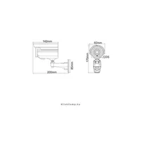 Bullet kamera analóg, kültéri, 1000TVL1,3MP CMOS, 2,8-12mm, IR40m, DandNICR, IP illusztráció, fotó 3