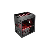 Számítógépház MicroATX fekete piros Aerocool Xpredator Cube illusztráció, fotó 3