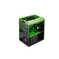 Számítógépház MicroATX zöld fekete Aerocool Xpredator Cube illusztráció, fotó 3
