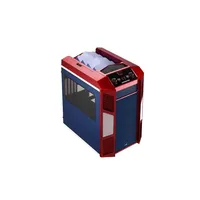 Számítógépház MicroATX kék piros Aerocool Xpredator Cube illusztráció, fotó 2