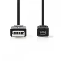 USB kábel USB 2.0 USB A dugó - Hirose Mini 4 tűs dugasz 2m Fekete CCGP60200BK20 Technikai adatok