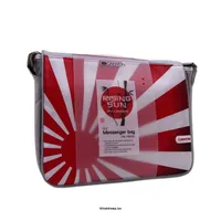 Bag Messenger for notebooks 13.3”, White/Grey with Red Rising Sun illusztráció, fotó 2