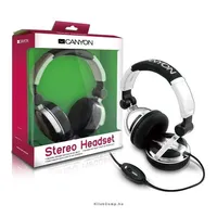 Headset Dynamic, 20Hz-20kHz, External Microphone, Cable, 2.4m Black/Silver, Ret illusztráció, fotó 1
