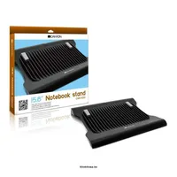 Notebook Cooler , 2 x 66mm, 1600 RPM, Black/Silver, Retail illusztráció, fotó 1