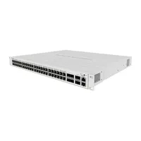 MikroTik CRS354-48P-4S+2Q+RM 48port GbE PoE LAN 4x10G SFP+ port 2x40G QSFP+ por illusztráció, fotó 1