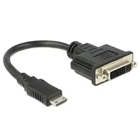 Adapter HDMI Mini-C male > DVI 24+5 female 20cm Delock fekete DELOCK-65564 Technikai adatok