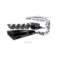 KGuard megfigyelőrendszer szett, EL421 DVR 960H/100fps, Cloud, QR kód, +4db kam illusztráció, fotó 1