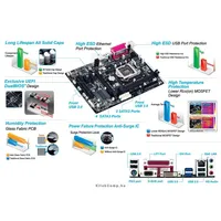 Alaplap B85M-D3V skt1150 B85 2xDDR3 1600MHz 1xGBE LAN 4xSATA3 8xUSB2.0 4xUSB3.0 illusztráció, fotó 4