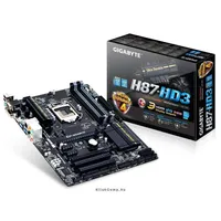 H87-HD3 skt1150 H87, 4xDDR3 1600MHz, 2xPCI-E, RAID, 1xGBE LAN, 6xSATA3, 8xUSB2. illusztráció, fotó 1