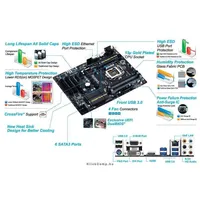 H87-HD3 skt1150 H87, 4xDDR3 1600MHz, 2xPCI-E, RAID, 1xGBE LAN, 6xSATA3, 8xUSB2. illusztráció, fotó 4