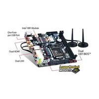 Z77N-WIFI mini-ITX skt1155 Z77, 2xDDR3 2800MHz, 2xSATA3, 2xGBE LAN, 6xUSB2.0, 4 illusztráció, fotó 4