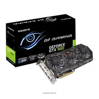 GV-N980G1 GAMING-4GD NVIDIA GeForce GTX 980, PCI Express 3.0, 4096MB GDDR5, 256 illusztráció, fotó 1