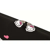 Notebook Skin 10-12  HELLO KITTY SKIN fekete Black Flowers illusztráció, fotó 2