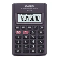 Zsebszámológép Casio HL-4A-S fekete HL-4A-S Technikai adatok