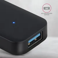 USB Hub 4 port USB3.0 AXAGON HUE-L1C fekete illusztráció, fotó 3