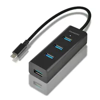 4 port USB Hub USB-C, 4db USB-A 3,2  gyorstöltéssel fekete AXAGON HUE-S2C Technikai adatok