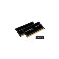 16GB DDR3 Notebook memória 1600MHz 1.35V Kit! 2db 8GB KINGSTON HyperX Impact Black HX316LS9IBK2 16 HX316LS9IBK2_16 Technikai adatok