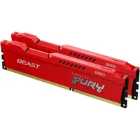 16GB memória DDR3 1600MHz (Kit of 2) Kingston FURY Beast Red KF316C10BRK2/16 illusztráció, fotó 1