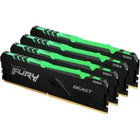 32GB memória DDR4 3000MHz (Kit of 4) Kingston FURY Beast RGB KF430C15BBAK4/32 illusztráció, fotó 1