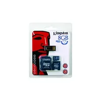 8GB SD micro SDHC Class 4 MBLY4G2/8GB memória kártya adapterrel illusztráció, fotó 1