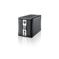 N2200+ NAS, 2 HDD hely, Olvasás: 50MB/s, Írás: 30MB/s, SATA, 2x RJ-45, 2xUSB 2 illusztráció, fotó 1