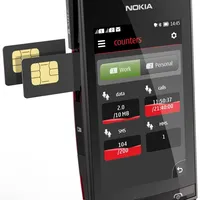 Nokia Asha 305 Dual SIM Red mobiltelefon illusztráció, fotó 2