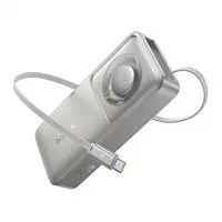 Baseus Free2Pull gyorstöltő powerbank 10000 mAh, 30W, beépített USB Type-C kábe illusztráció, fotó 2