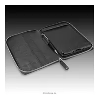 7  univerzális tablet tok, állványként is használható, zipzárral. Fekete. illusztráció, fotó 3