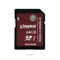 64GB SD SDXC UHS-I SC3 SDA3/64GB memória kártya illusztráció, fotó 1