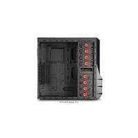 Számítógépház Vaya Value fekete; fekete belső; ablakos; alsó táp; ATX,mATX; 1xU illusztráció, fotó 3