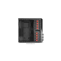 Számítógépház Vaya fekete; fekete belső; alsó táp; ATX,mATX; 2xUSB2.0; I/O illusztráció, fotó 3