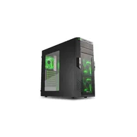 Számítógépház ATX mATX alsó táp 3x120mm v. 2xUSB3.0 2xUSB I/O SHARKOON T28 feke illusztráció, fotó 1