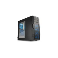 Számítógépház ATX mATX alsó táp 3x120mm v. 2xUSB3.0 2xUSB I/O SHARKOON T28 feke illusztráció, fotó 1