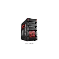 Számítógépház BD28  Bulldozer  fekete; vörös belső; mATX; 2xUSB3.0; 2xUSB2.0; I illusztráció, fotó 1