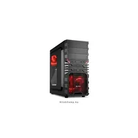 Számítógépház ATX mATX mITX 2x120mm LED 2xUSB3.0 I/O SHARKOON VG4-W Red fekete illusztráció, fotó 1