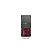 Számítógépház ATX mATX mITX 2x120mm LED 2xUSB3.0 I/O SHARKOON VG4-W Red fekete illusztráció, fotó 2